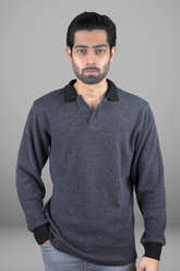 Charcoal Lining Plush Sweater