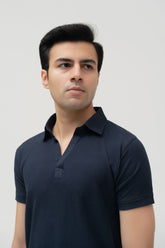 Black Knitted Cuban Shirt