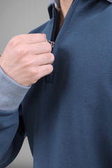 Quarter Zipper Knitted Shirt