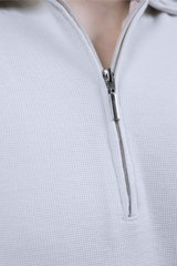 Quarter Zipper Knitted Shirt